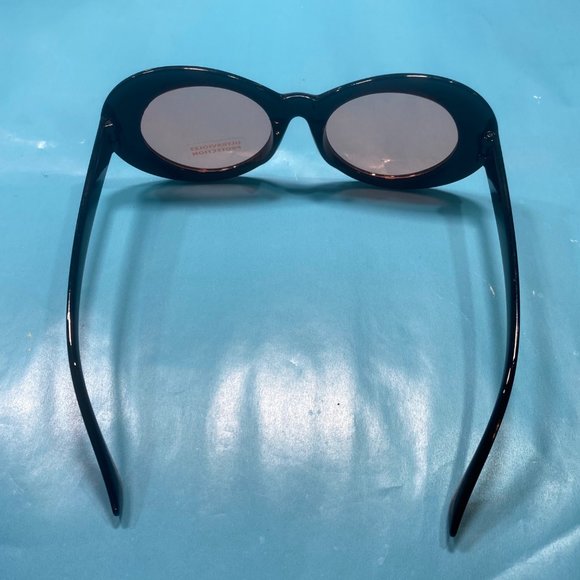 Black Frame Rose Colored Bubble Glasses - Picture 8 of 8